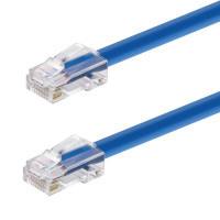 Monoprice 45396 MONOPRICE CAT6A 0.5FT BLUE PATCH CABLE, 26AWG, 10G, BARE COPPER CONDUCTOR, GOLD
