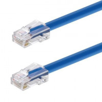 Monoprice 45397 MONOPRICE CAT6A 1FT BLUE PATCH CABLE, 26AWG, 10G, BARE COPPER CONDUCTOR, GOLD PL