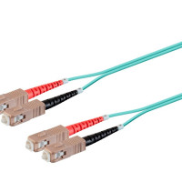 Monoprice 45920 MONOPRICE MULTI-MODE OM4 FIBER OPTIC CABLE - SC-SC UL 3MM 50/125 OFNR DUPLEX AQU