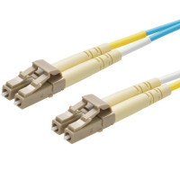 Monoprice 45954 MONOPRICE MULTI-MODE OM3 FIBER OPTIC CABLE - LC-LC UL 2MM 50/125 OFNP DUPLEX AQU