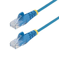 Startech N6PAT50BLS 50FT BLUE SLIM CAT6 ETHERNET CABLE, SNAGLESS, 100W POE, UTP, LSZH, 28AWG BARE CO