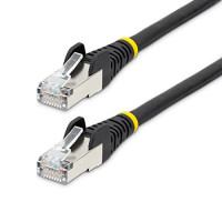 Startech NLBK-50F-CAT6A-PATCH 50FT BLACK CAT6A ETHERNET CABLE, SNAGLESS RJ45, 10G, 100W POE, S/FTP, LSZH, 27AW