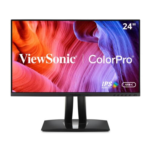 Viewsonic VP2456A 24IN COLORPRO 1080P IPS MONITOR WITH USB-C, DISPLAYPORT, HDMI, USB-A, ERGONOMIC,