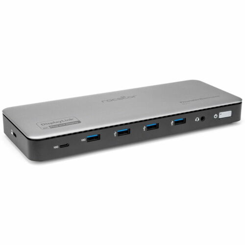 Rocstor Y10P027-S1 PREMIUM RD15 USB-C TRIPPLE DISPLAY DOCK- 2X HDMI 4K, 1X DISPLAYPORT 4K - 1X USB-