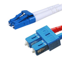 Monoprice 46042 MONOPRICE SINGLE-MODE FIBER OPTIC CABLE - LC-SC UL 3MM 9/125 OFNR DUPLEX YELLOW