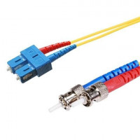 Monoprice 46093 MONOPRICE SINGLE-MODE FIBER OPTIC CABLE - SC-ST UL 3MM 9/125 OFNR DUPLEX YELLOW