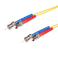 Monoprice 46120 MONOPRICE SINGLE-MODE FIBER OPTIC CABLE - ST-ST UL 3MM 9/125 OFNR DUPLEX YELLOW