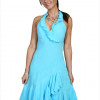 Scully Female Ruffled Halter Cantina Dress- Turquoise - Small
