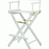 Casual Home 230-01-021-29 30 in. Directors Chair White Frame with White Canvas