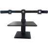 Lorell Deluxe Light-Touch 3-Screen Monitor Desk Riser Black