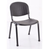 Lorell Low Back Stack Chair Black - Pack of 4