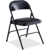 Lorell 29.6 x 19.4 x 18.3 in. Padded Seat Folding Chair - Black