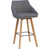 Lorell 22 x 22.3 x 42.5 in. Gray Flannel Mid-Century Modern Guest Stool Gray