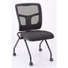 Lorell 24.7 x 24 x 37 in. Armless Mesh Back Nesting Chairs Black