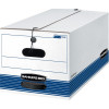 Fellowes FEL00 Bankers Storage & Files Boxes with Tie String, White & Blue