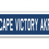 SignMission 4 x 18 in. A-16 Street Sign - USS Cape AKR