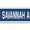 SignMission x 18 in. A-16 Street Sign - USS Savannah AOR