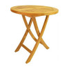 Anderson Teak 27 in. Bahama Round Bistro Folding Table