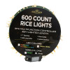 Kurt Adler 49 ft. 600-Light LED Wire Rice Lights Warm White