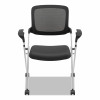 Basyx Nesting & Stacking Fixed Arms Chair - Silver
