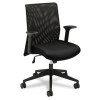 basyx VL571 High-Back Work Chair- Mesh Back- Fabric Seat- Black