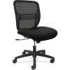 HON Gateway Armless Mid-Back Task Chair - Black Frame - 38.3 x 25.8 x 25.8 in.