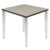 Regency 30 in. Kahlo Square Tapered Leg Table, Maple & Chrome