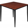 Regency 36 in. Kahlo Square Tapered Leg Table, Cherry & Black
