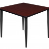 Regency 36 in. Kahlo Square Tapered Leg Table, Mahogany & Black