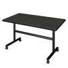 Regency Kobe 48 x 30 in. Flip Top Mobile Training Table - Ash Grey