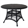 Jeco Espresso Wicker 44 In. Round Dining Table