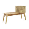 4D Concepts Java Bench with Drawers Rustic Natural