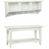 Shaker Cottage Bench & Coat Hook With Storage, Ivory