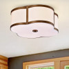 Warehouse of Tiffany CM023-4 19.7 in. Necan 4-Light Indoor Flush Mount Chandelier with Light Kit Multi Color
