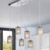 Warehouse of Tiffany HM025-6 6-Light Aldubon Chandelier with Diamond Crystal Shades - Chrome
