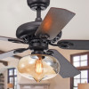 Warehouse of Tiffany 52 in. Figuera 1-Light Indoor Remote Controlled Ceiling Fan with Light Kit Black