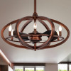 Warehouse of Tiffany 29.1 in. Pia 6-Light Indoor Remote Controlled Fandelier Ceiling Fan with Light Kit Bronze