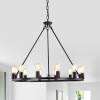 Warehouse of Tiffany PD001-12CH 47 in. Reiss 12-Light Round Wagon Wheel Chandelier