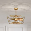 Warehouse of Tiffany 25.6 in. Femi 6-Light Indoor Ceiling Fan with Light Kit Gold