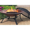Coropration Round Cast Iron Copper Finish Fire Bowl