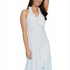 Female Ruffled Halter Cantina Dress White - XL