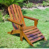 Outdoor Adirondack Chair with Footrest