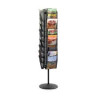 Safco Products Company Magazine Stand- Mesh- 30 Pockets- 16-.50in.x16-.50in.x66in.- Black