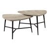 Monarch Specialties Taupe Reclaimed Wood & Black Metal Table Set - 2 Piece