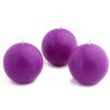 Jeco CBZ-023-6 3 in. Ball Candles Purple - 36 Piece