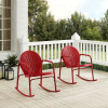 Crosley Furniture Outdoor Rocking Chair Set Bright Red Gloss - 2 Chairs - 2 Piece