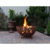 Leaf Fire Bowl, Rust Metal - Extra Large