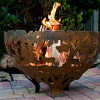 Wildlife Fire Bowl, Rust Metal - Extra Large