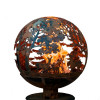 Wildlife Fire Sphere, Rust Metal - Large