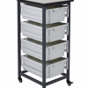 Single Row Mobile Large Bin Storage Unit